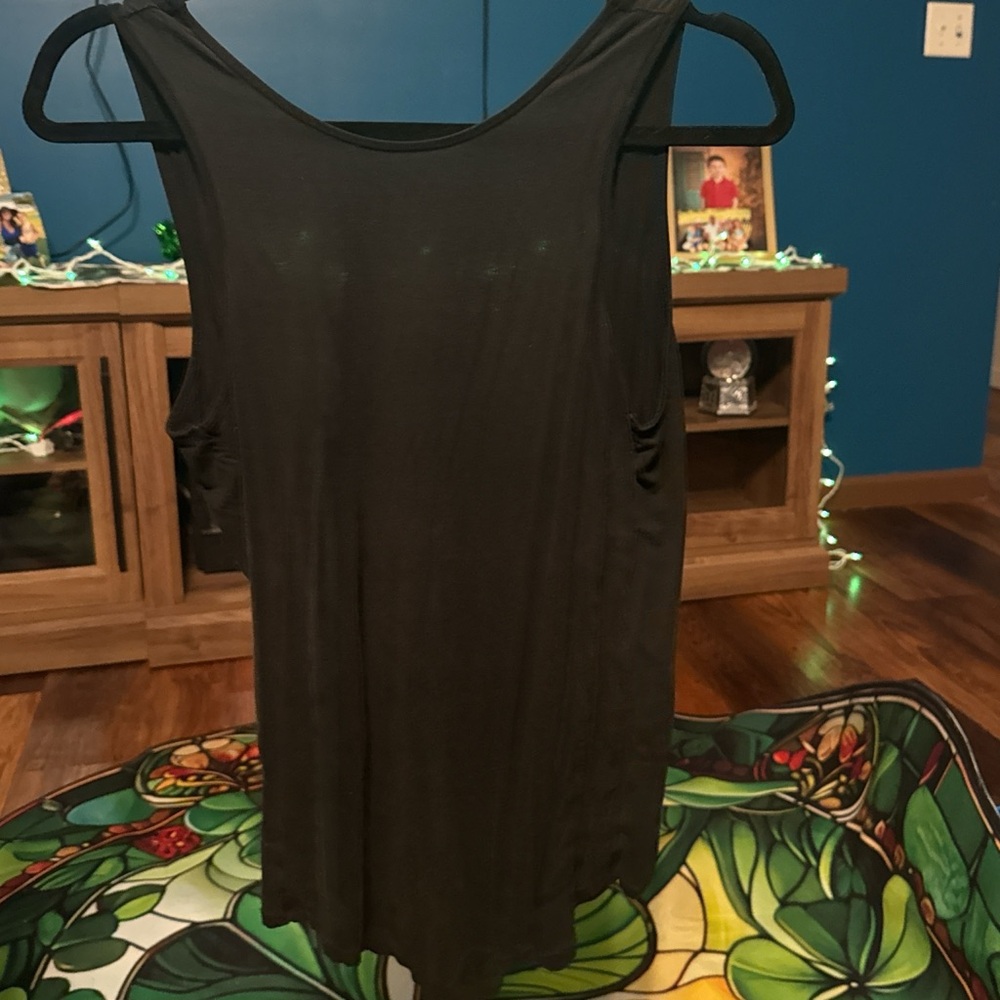 Zyia Women's Small Black Sleeveless Open Back Tank